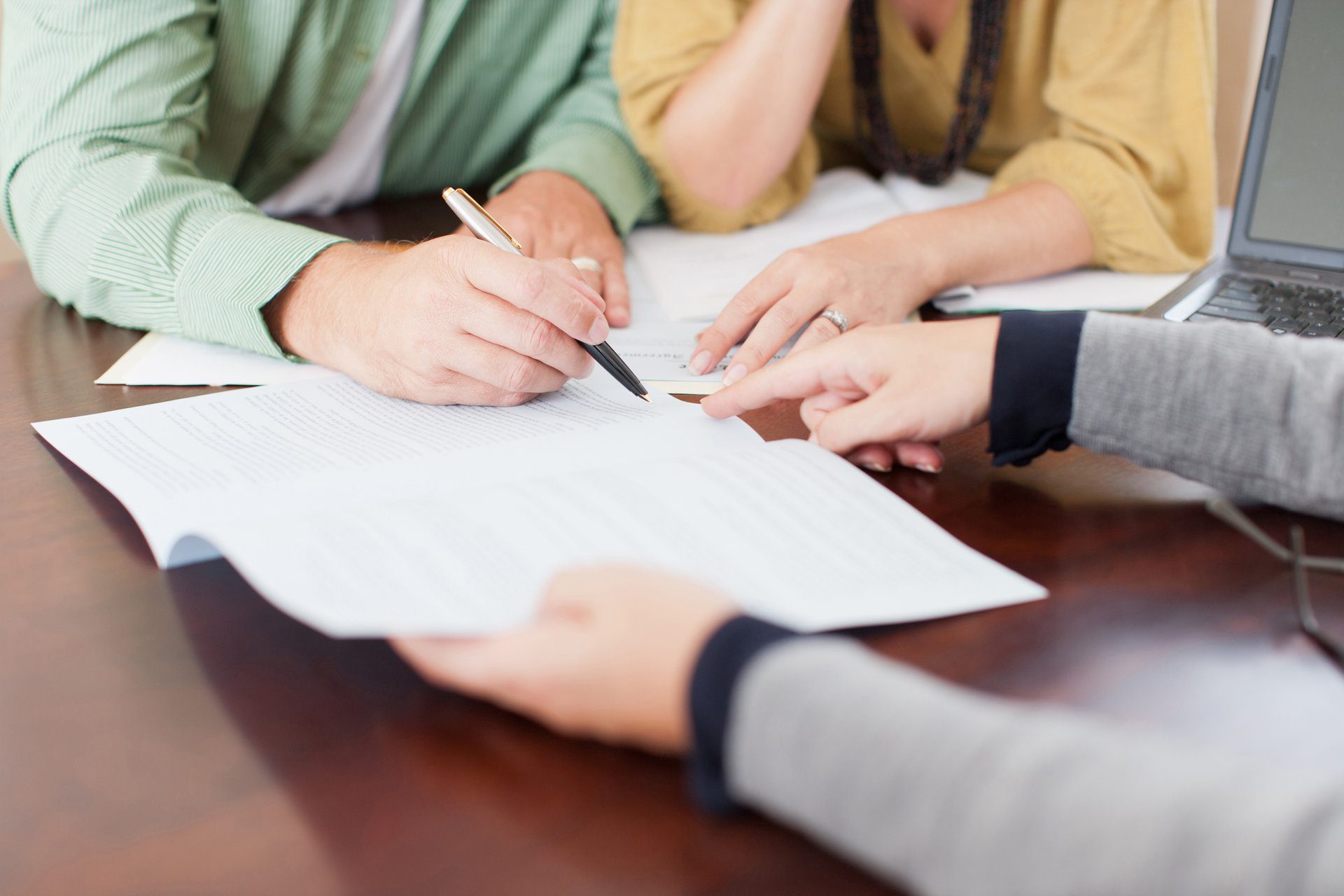 Reviewing and signing legal documents